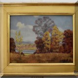 A03. Landscape painting by R. Emerson Lee. 12.5”h x 17”w 
